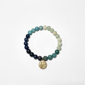 New The Powers Of Mantra Beaded Bracelet Inspirational, Holistic, 14K Gold Plate